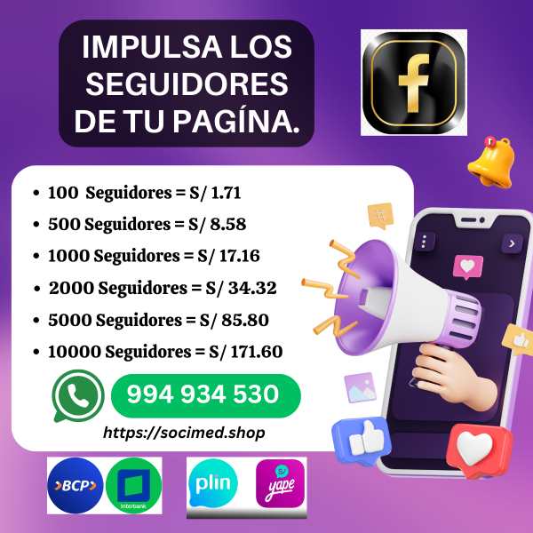 Seguidores para Facebook